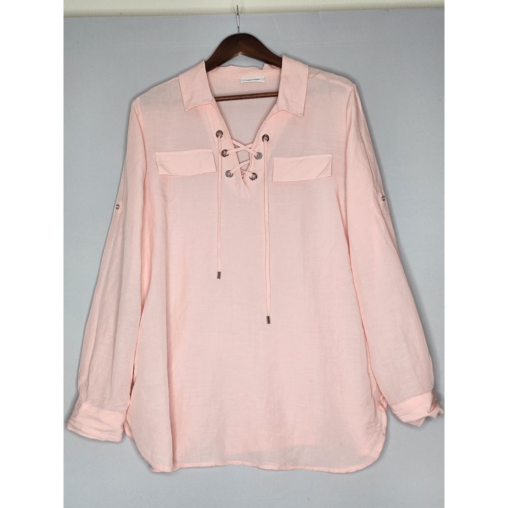 Calvin Klein Linen Tunic Champagne size Med‎